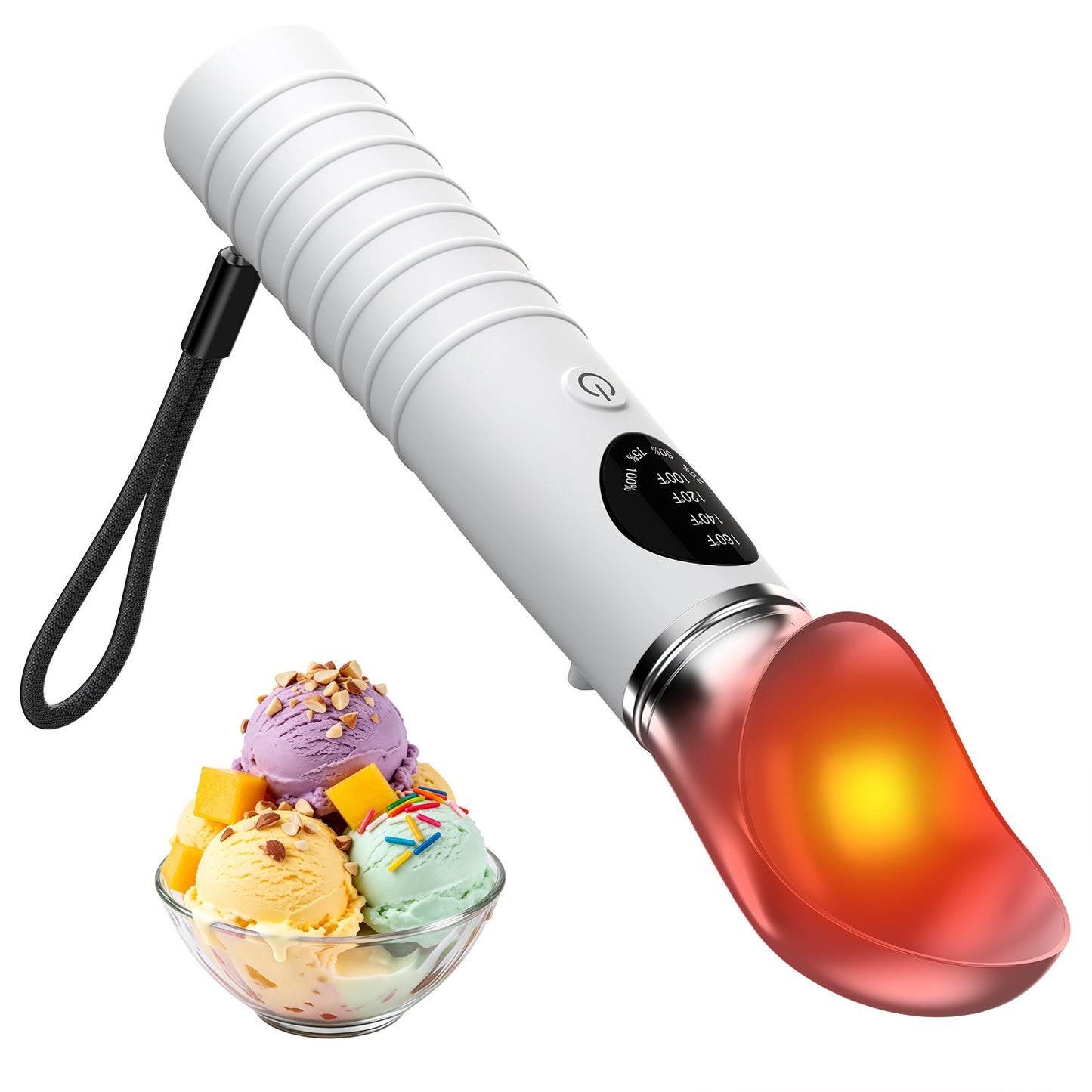 Self-Heating Ice Cream Scoop with LED