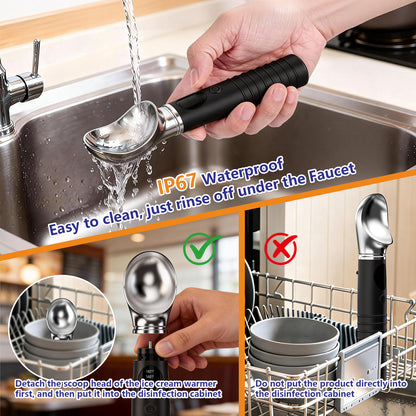 Self-Heating Ice Cream Scoop with LED