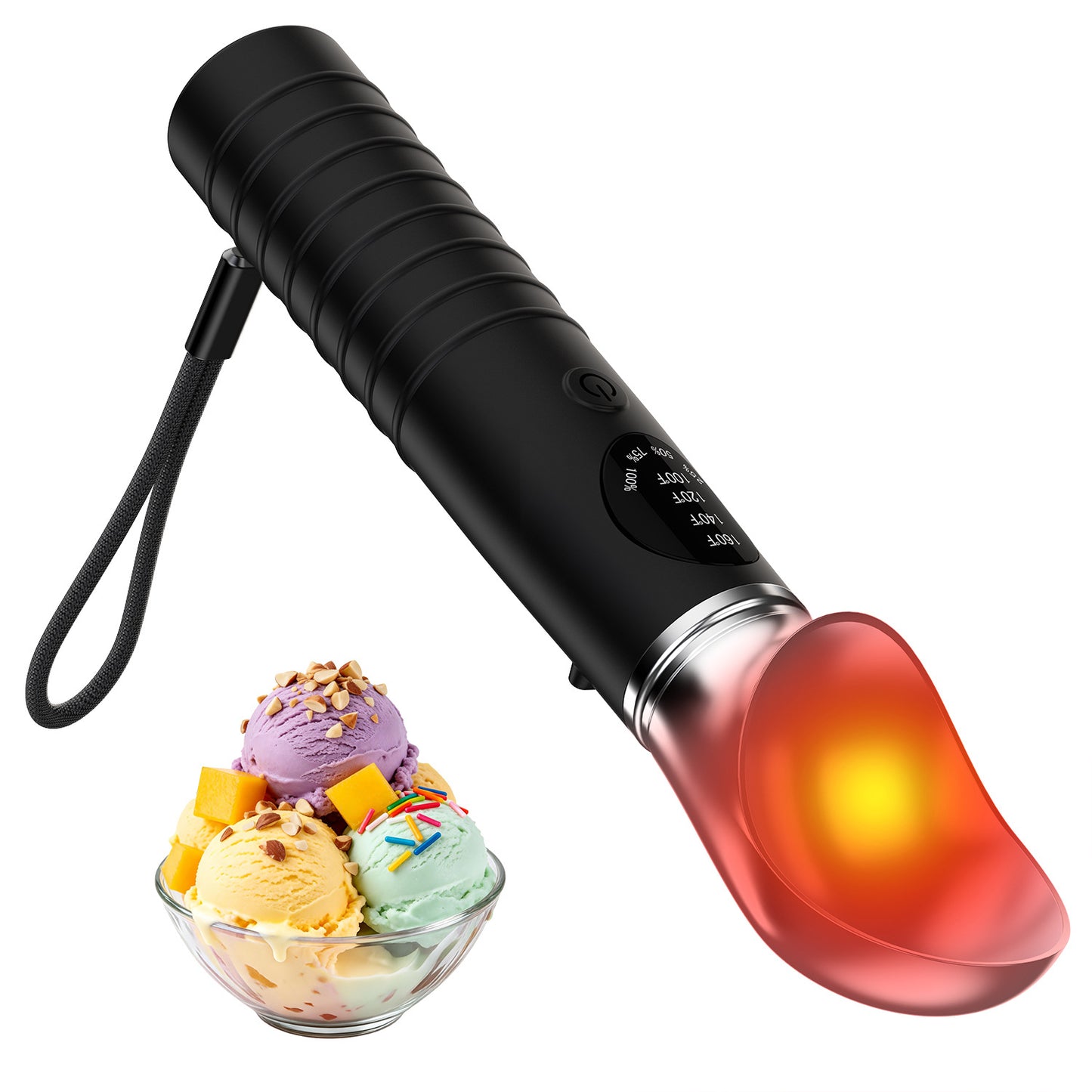 Self-Heating Ice Cream Scoop with LED