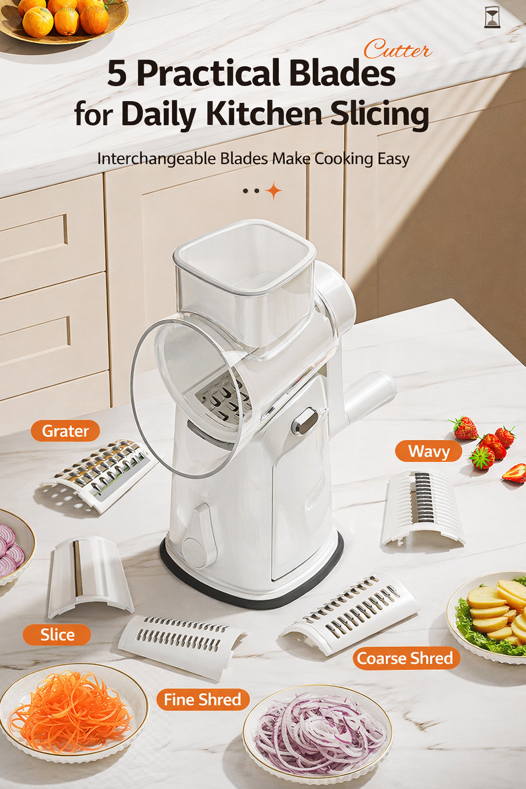 Manual Kitchen Grater & Shredder